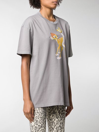Miu Miu X Disney Bambi Print T Shirt Grey Modes