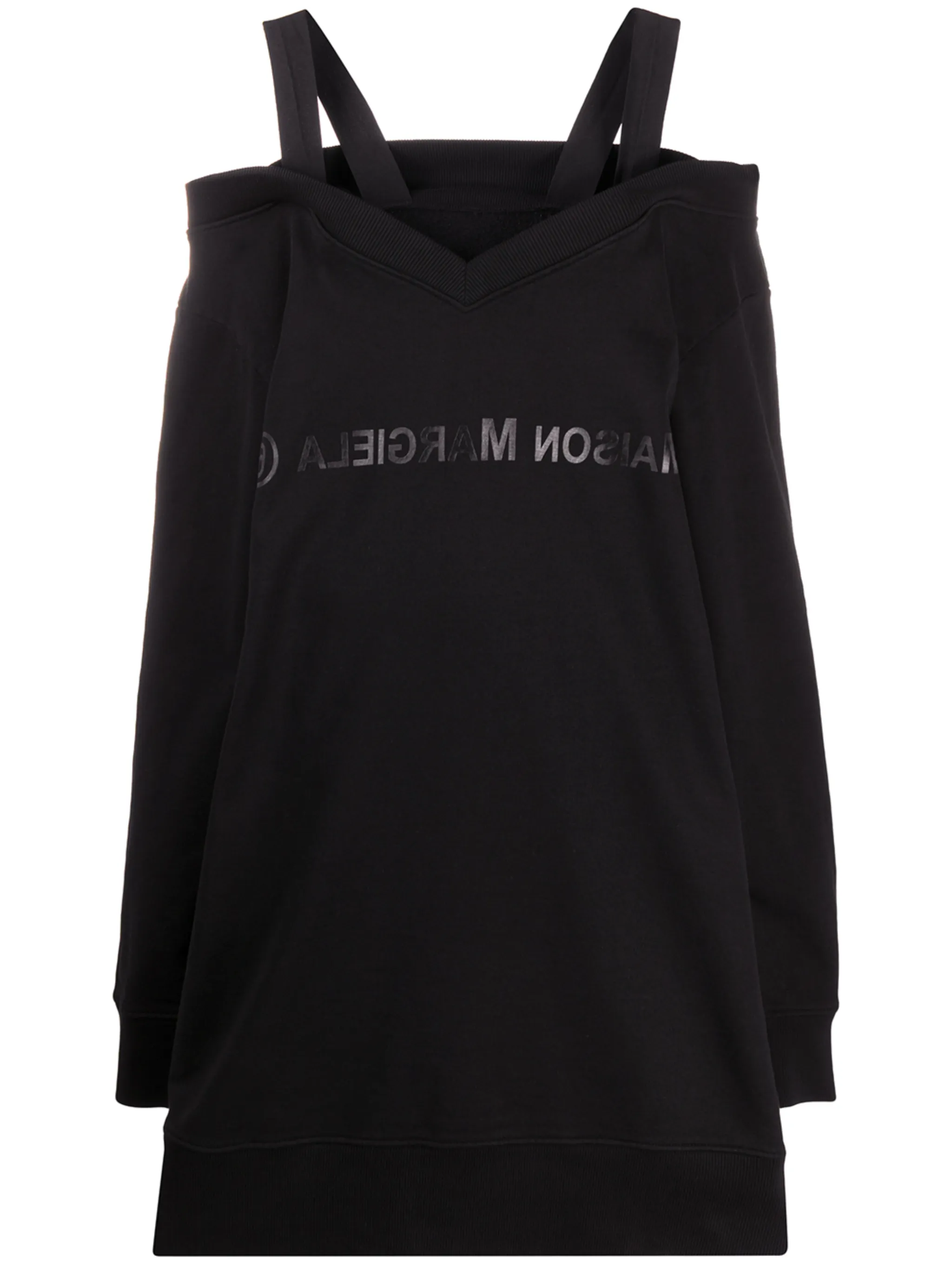 MM6 Maison Margiela cold shoulder logo sweatshirt dress Eraldo FR