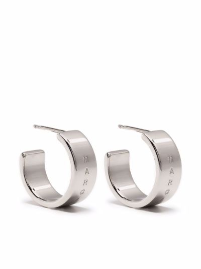 Mm6 maison margiela discount silver spiral hoops