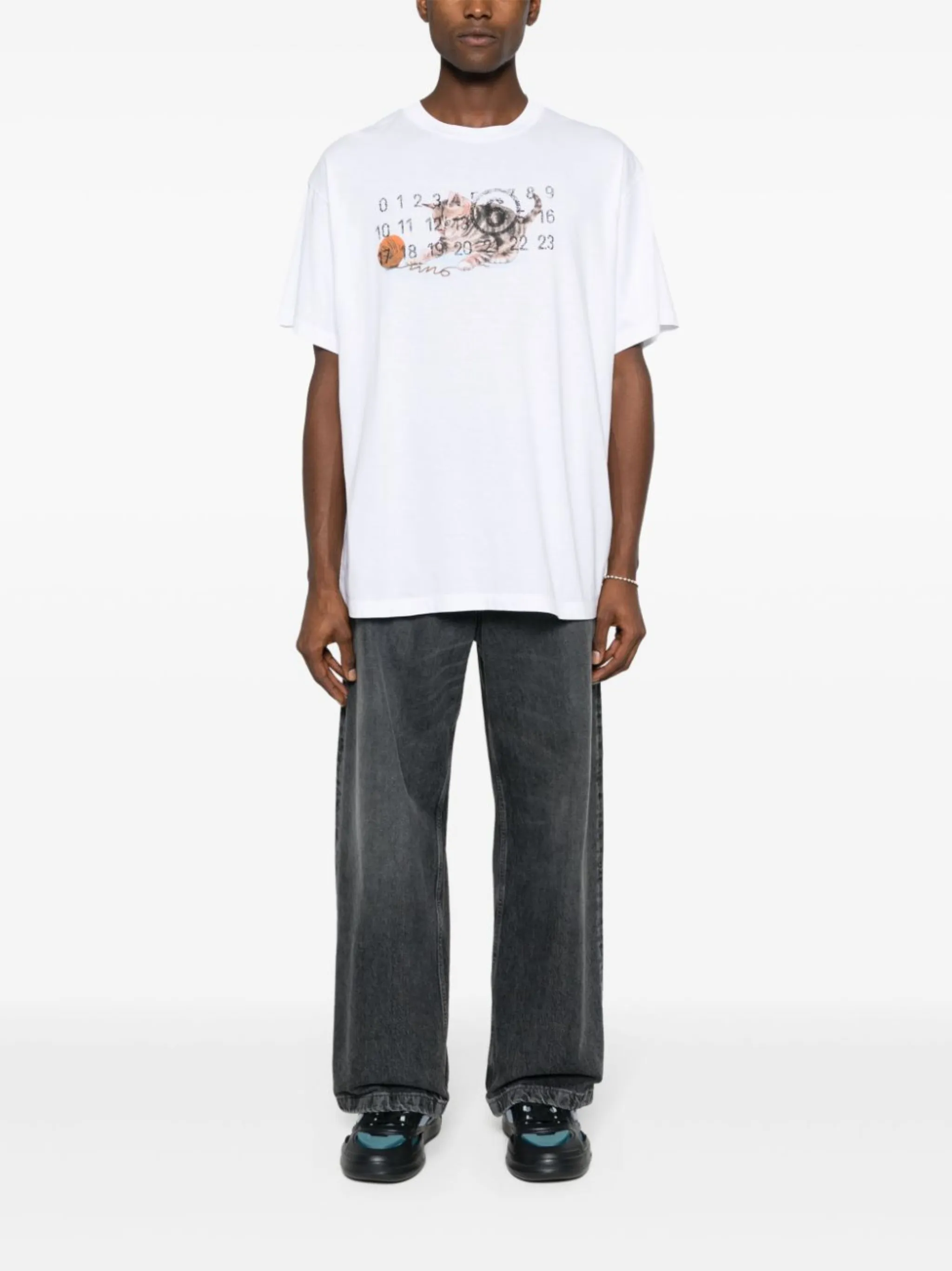 MM6 Maison Margiela graphic-print cotton T-shirt | Eraldo.com KR
