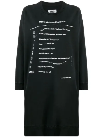 MM6 Maison Margiela graphic print oversize fit sweatshirt dress Eraldo FK