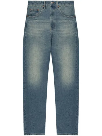 MM6 Maison Margiela Asymmetric wide-leg Jeans | Grey | FARFETCH