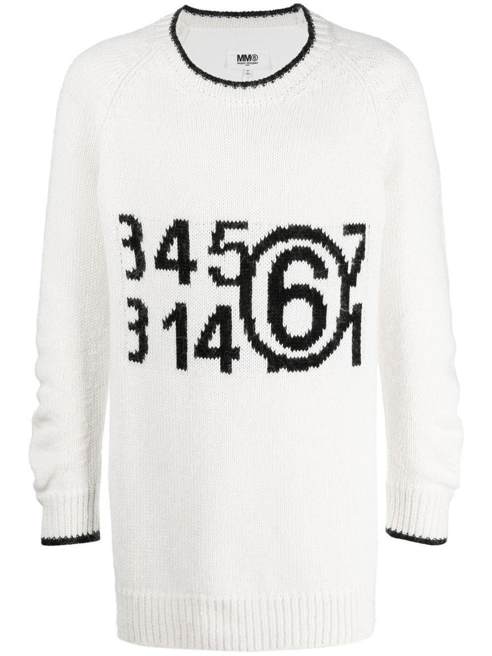 MM6 Maison Margiela intarsia-knit numbers jumper | Eraldo.com PT