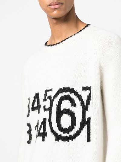 MM6 Maison Margiela intarsia-knit numbers jumper | Eraldo.com DE