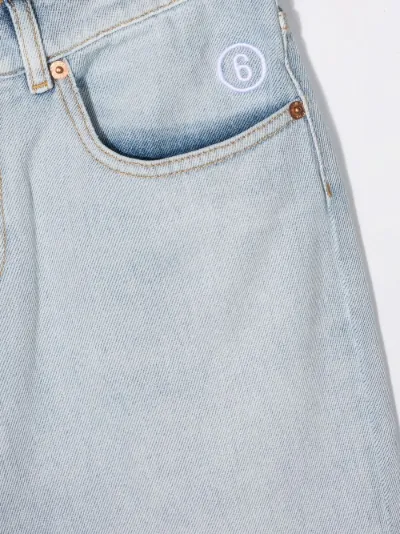 denim elasticated shorts