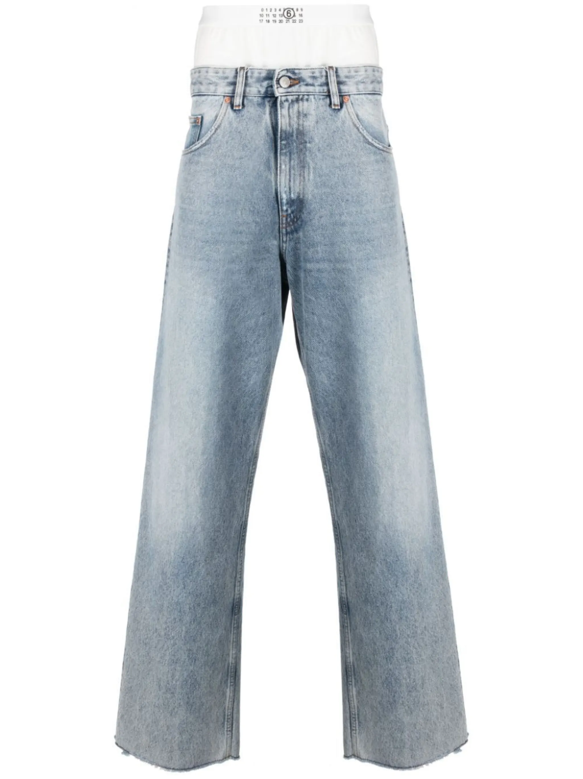 MM6 Maison Margiela mid-rise wide-leg jeans | Eraldo.com KM