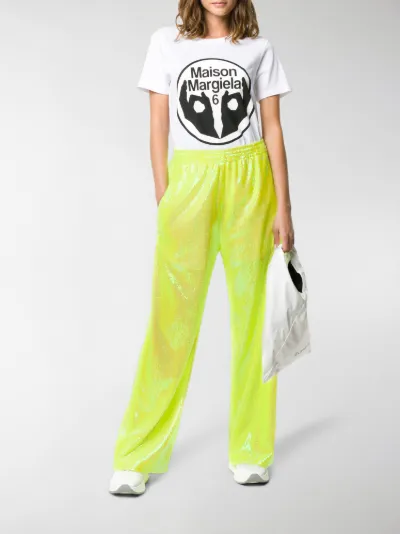 neon yellow track pants