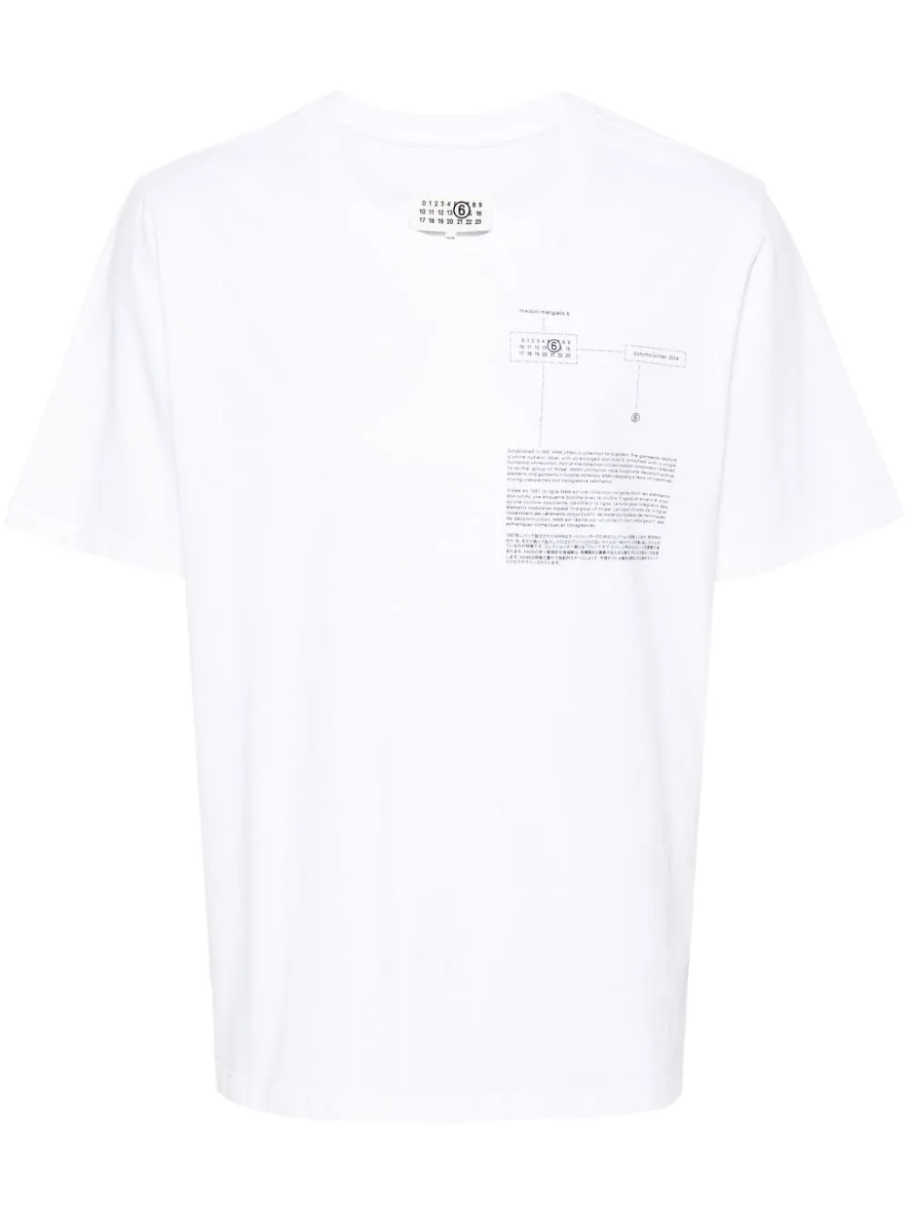 numbers-motif cotton T-shirt | MM6 Maison Margiela | Eraldo.com JP
