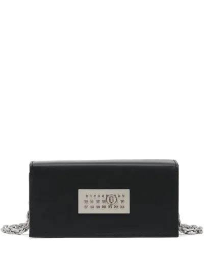 MM6 Maison Margiela Numeric Leather Shoulder Bag | Black