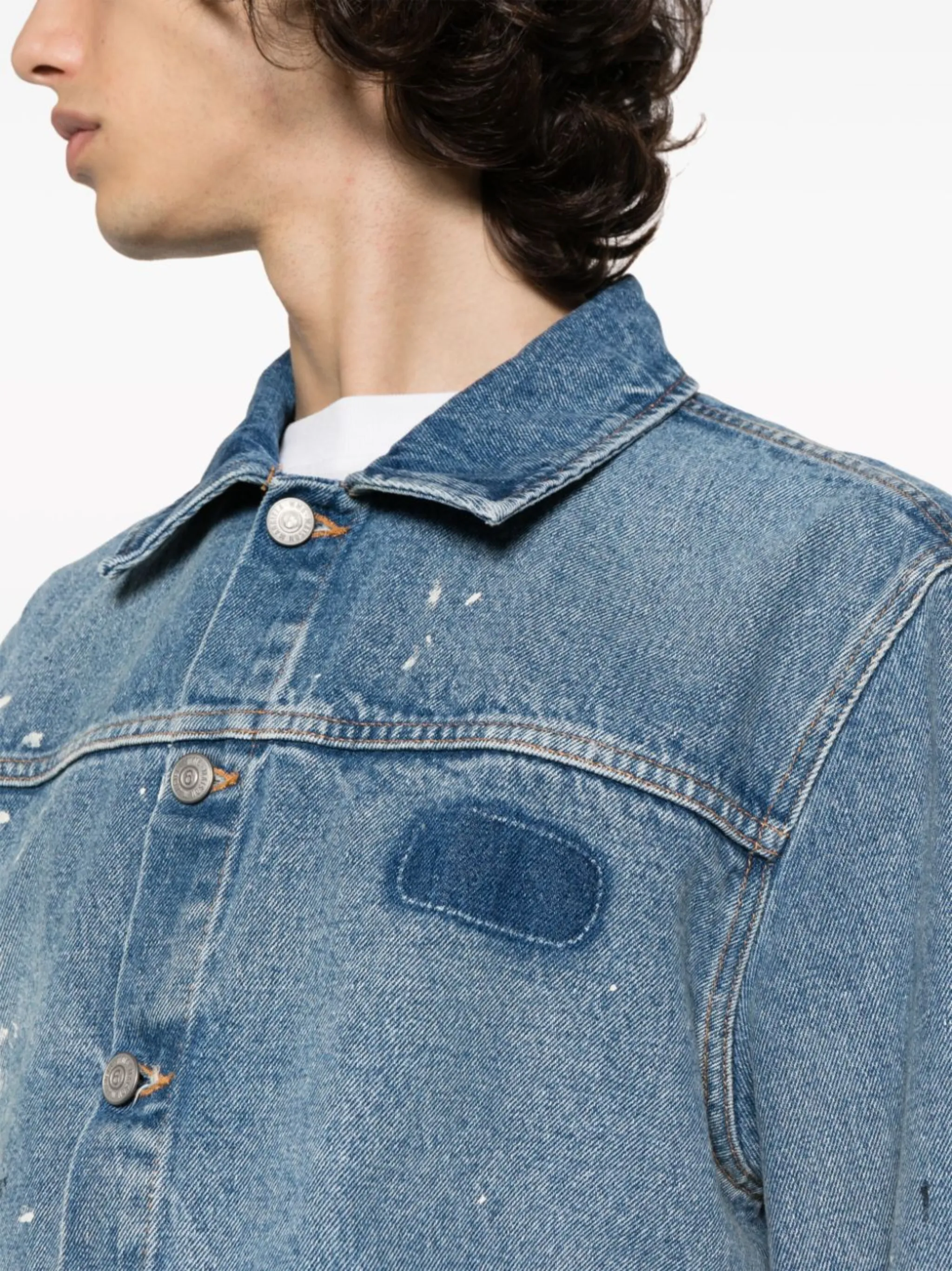ジャケット・アウター Maison Margiela Painted Denim Coverall Maison Margiela Painted Denim Coverall