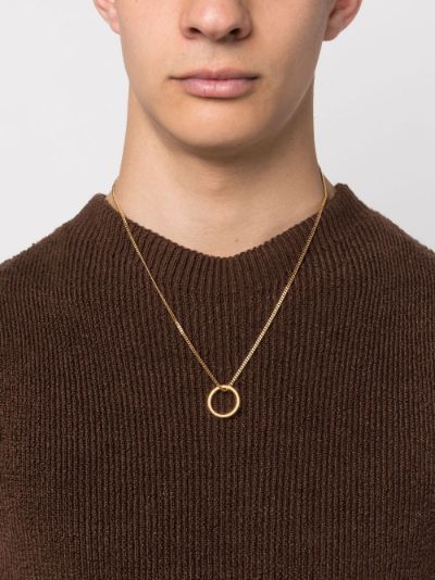 MM6 Maison Margiela polished ring-pendant necklace | Eraldo.com WF