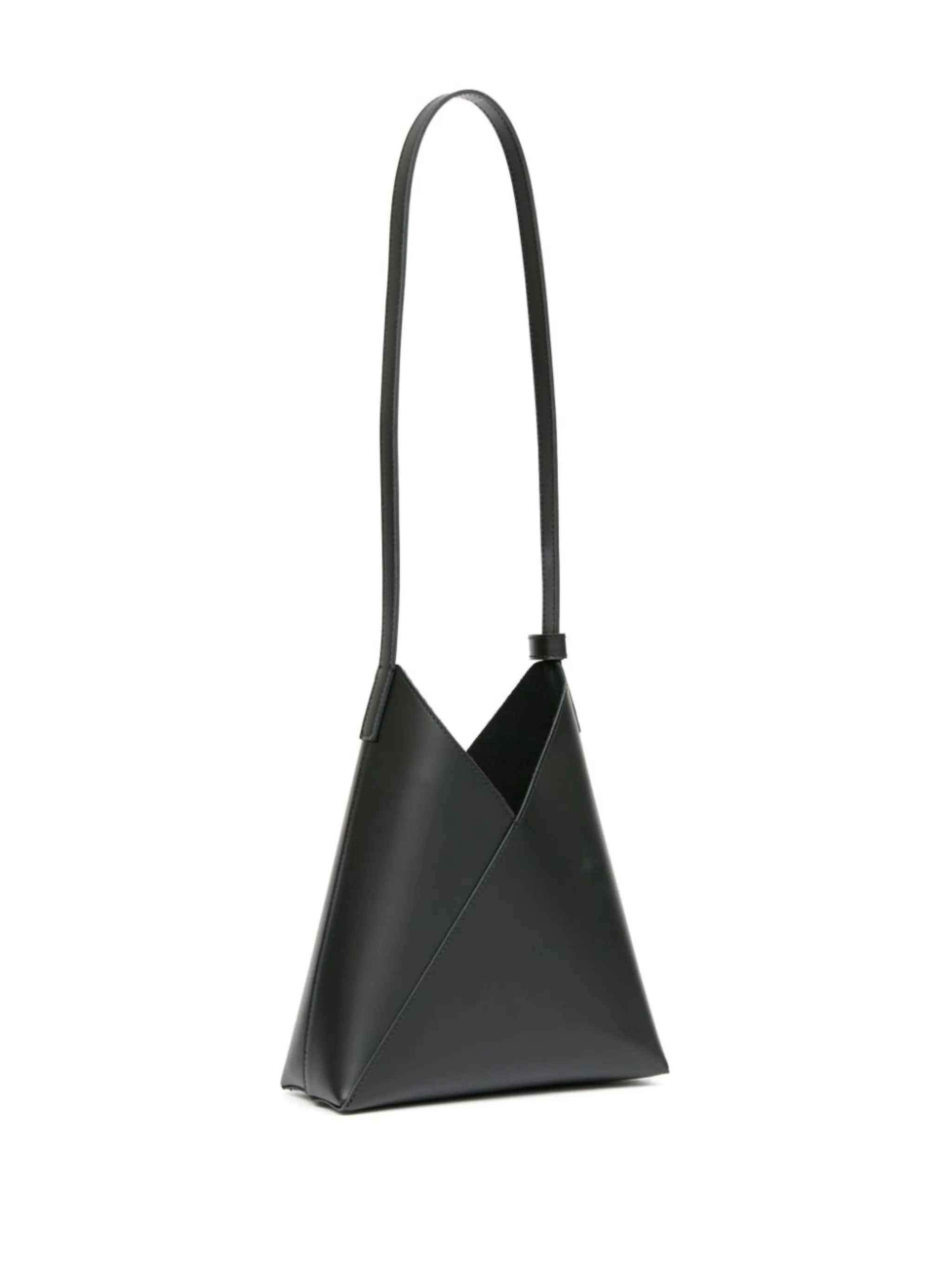 MM6 Maison Margiela Small Fortune Cookie Leather Shoulder bagBlack