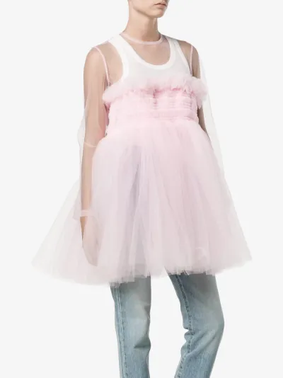 sheer pink babydoll dress