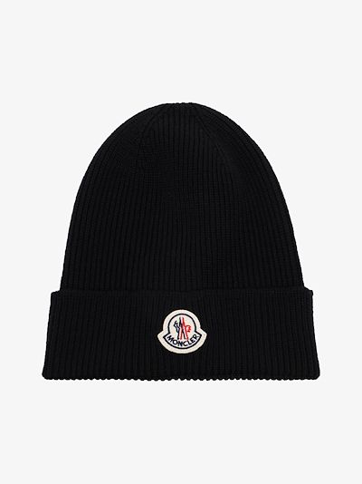 moncler black bobble hat