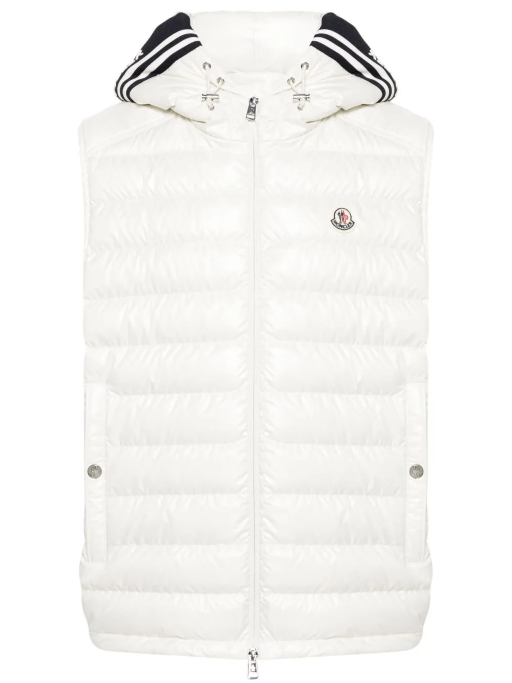 Moncler white gilet best sale