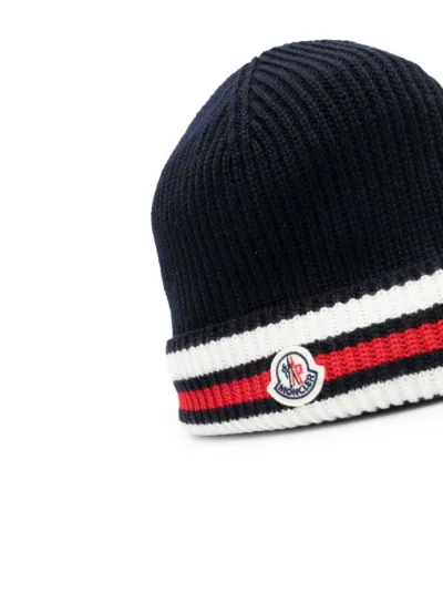 Moncler striped clearance beanie