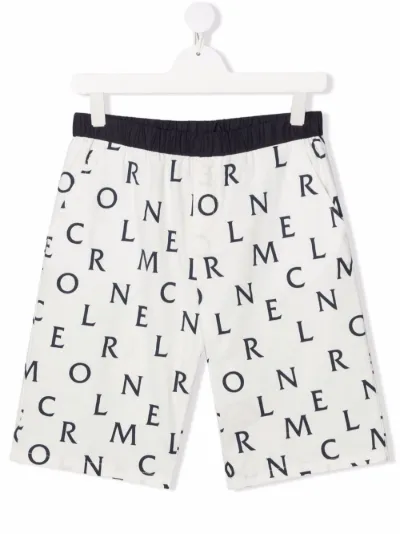 logo-print cotton shorts | Moncler 