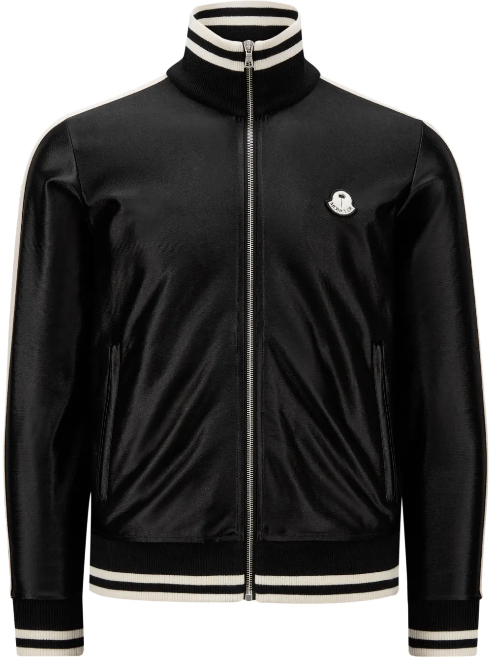 8 Moncler Palm Angels Shiny Zip Up Sweatshirt Moncler Genius