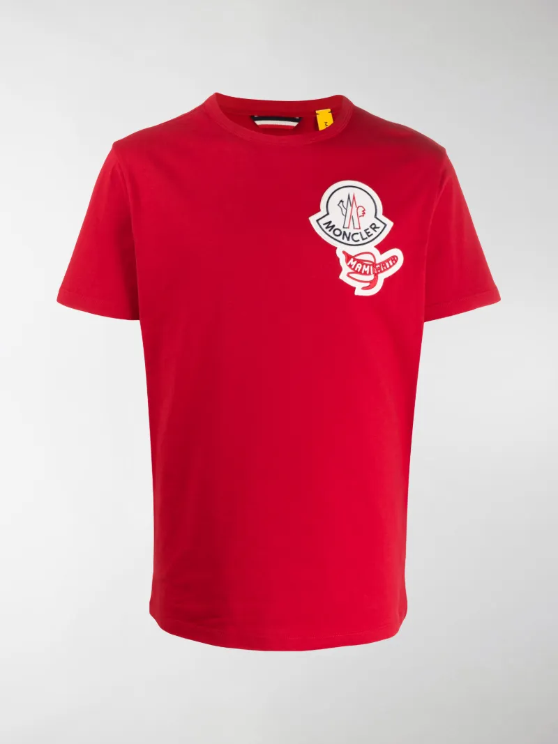 red moncler t shirt