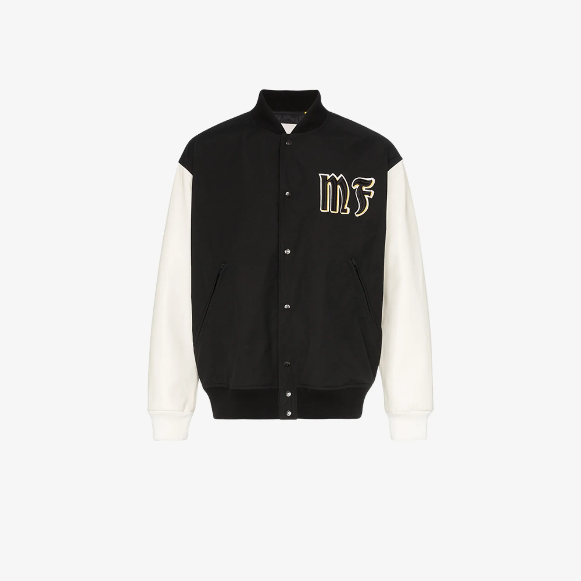 X Fragment letterman bomber jacket 