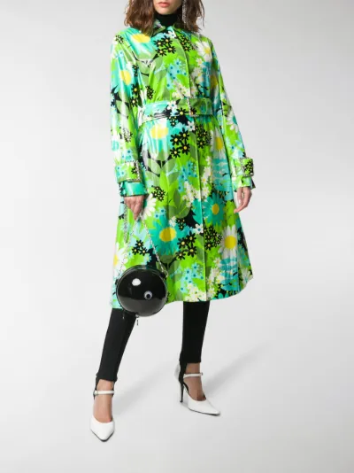 floral trench coat