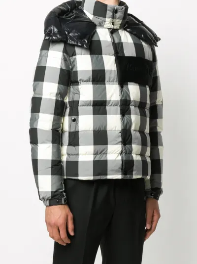 Moncler plaid outlet puffer