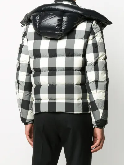 gingham puffer jacket
