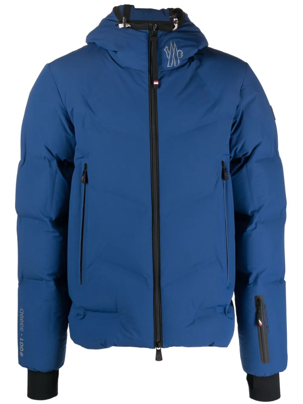 Moncler Grenoble logo print feather down jacket Eraldo TV