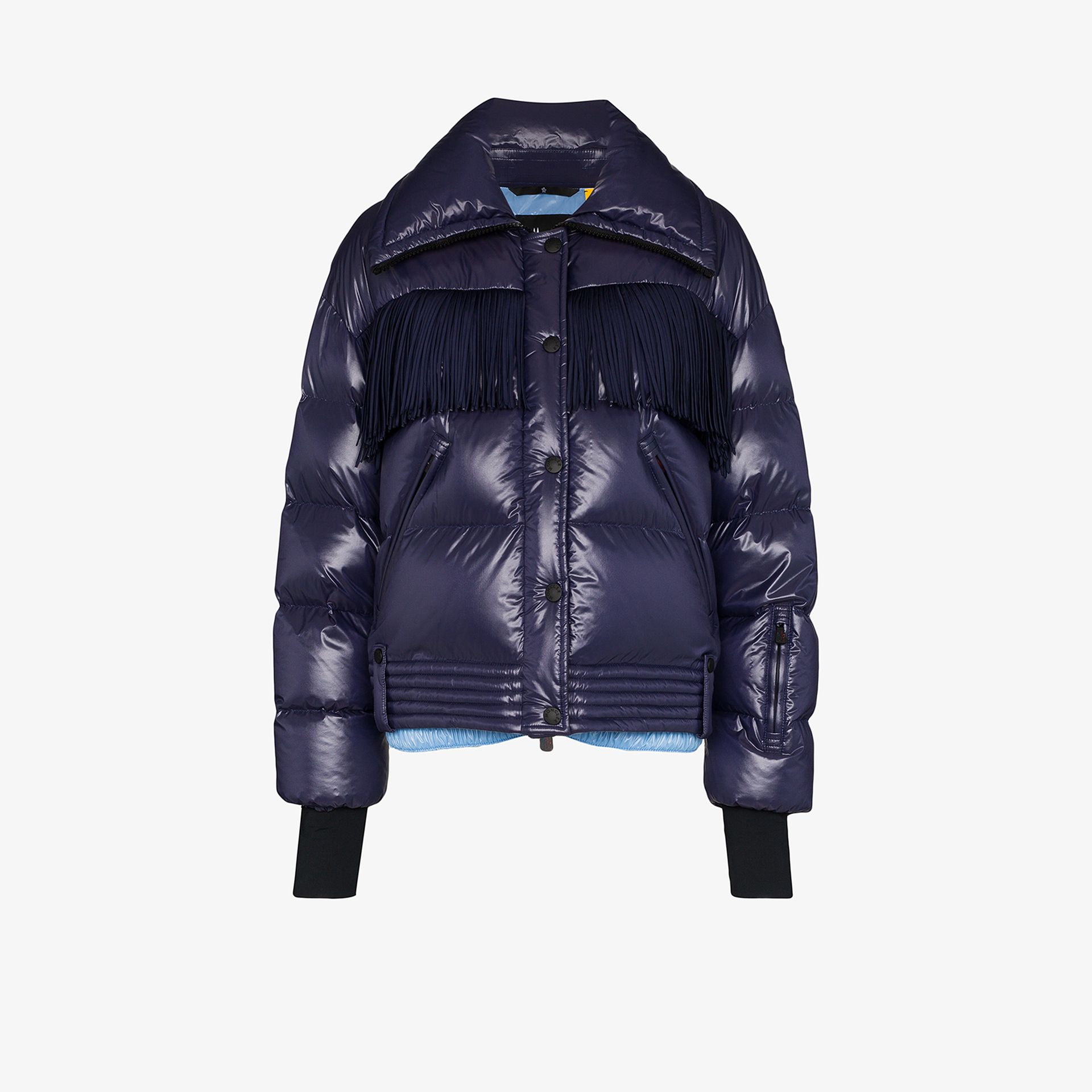 purple moncler coat