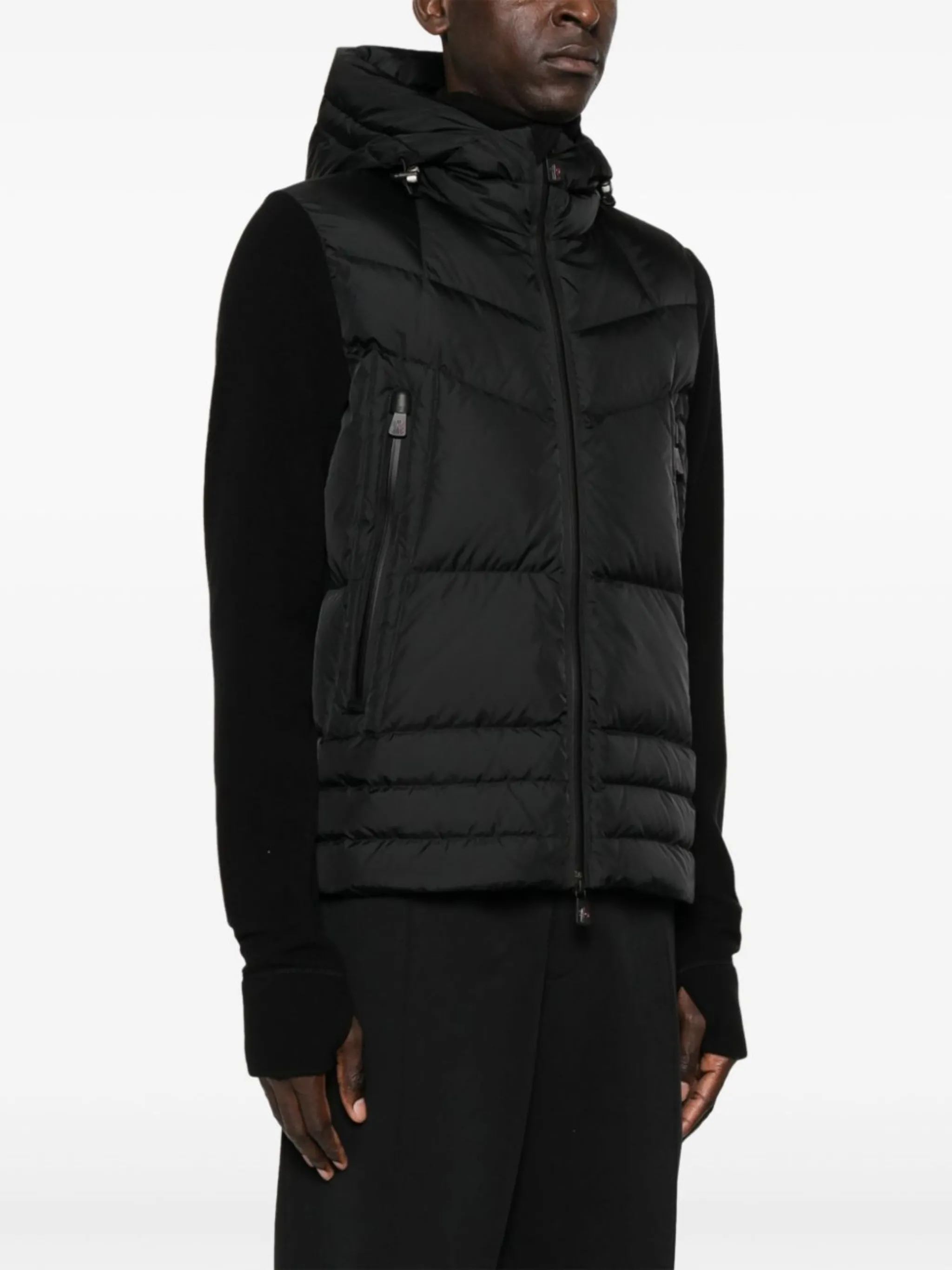 Moncler quilted hooded jacket deals