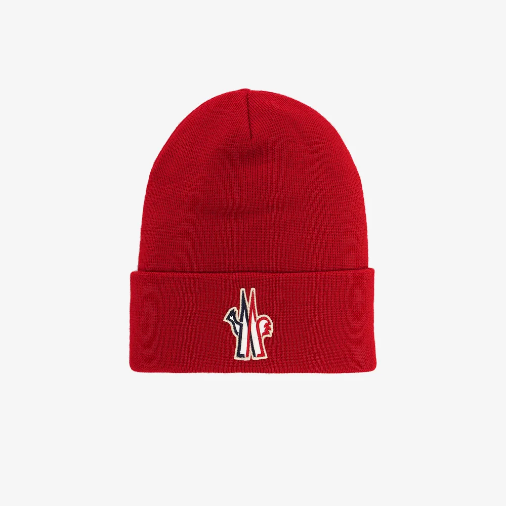 red moncler beanie