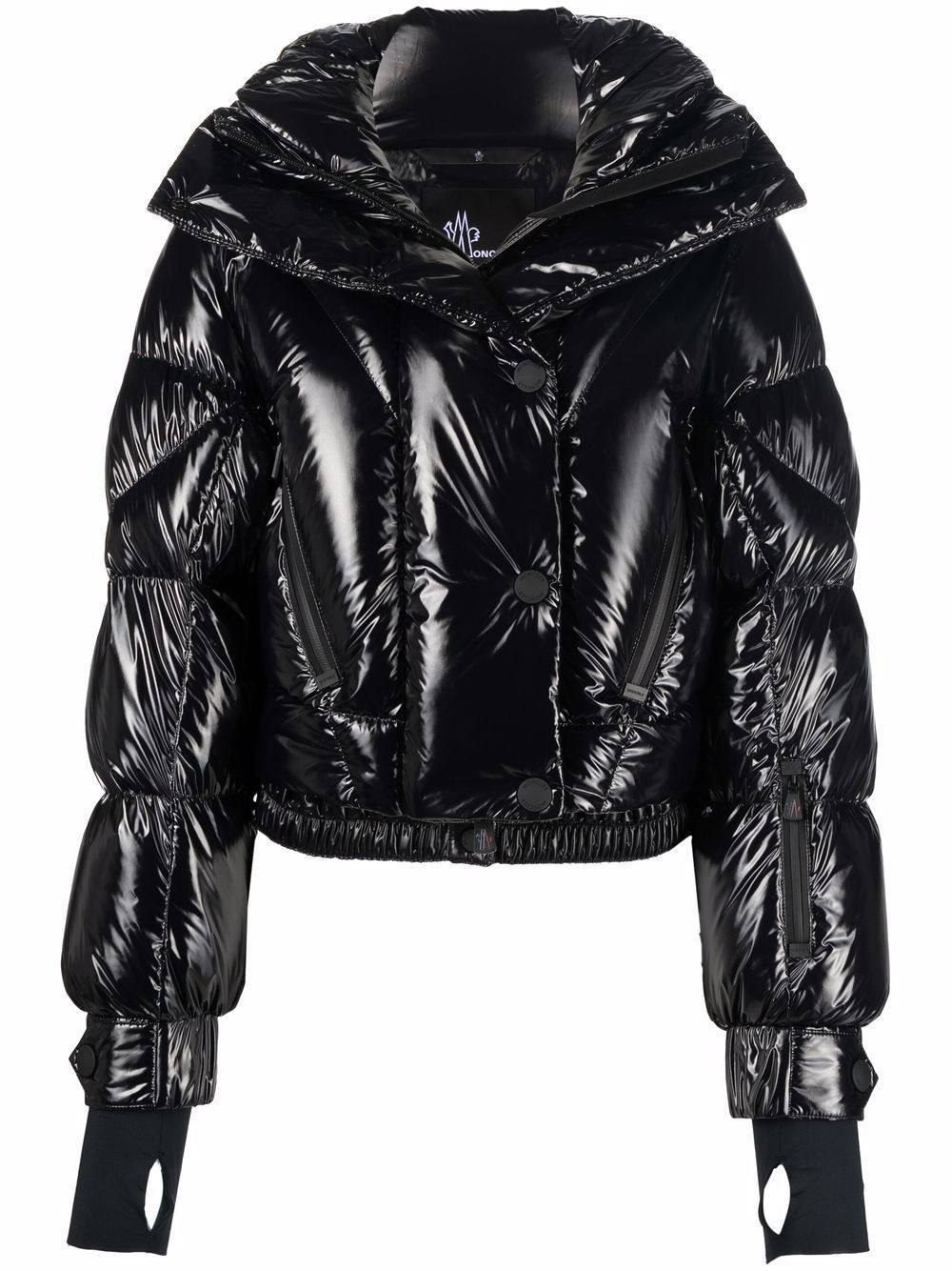 Moncler wet look jacket on sale womens