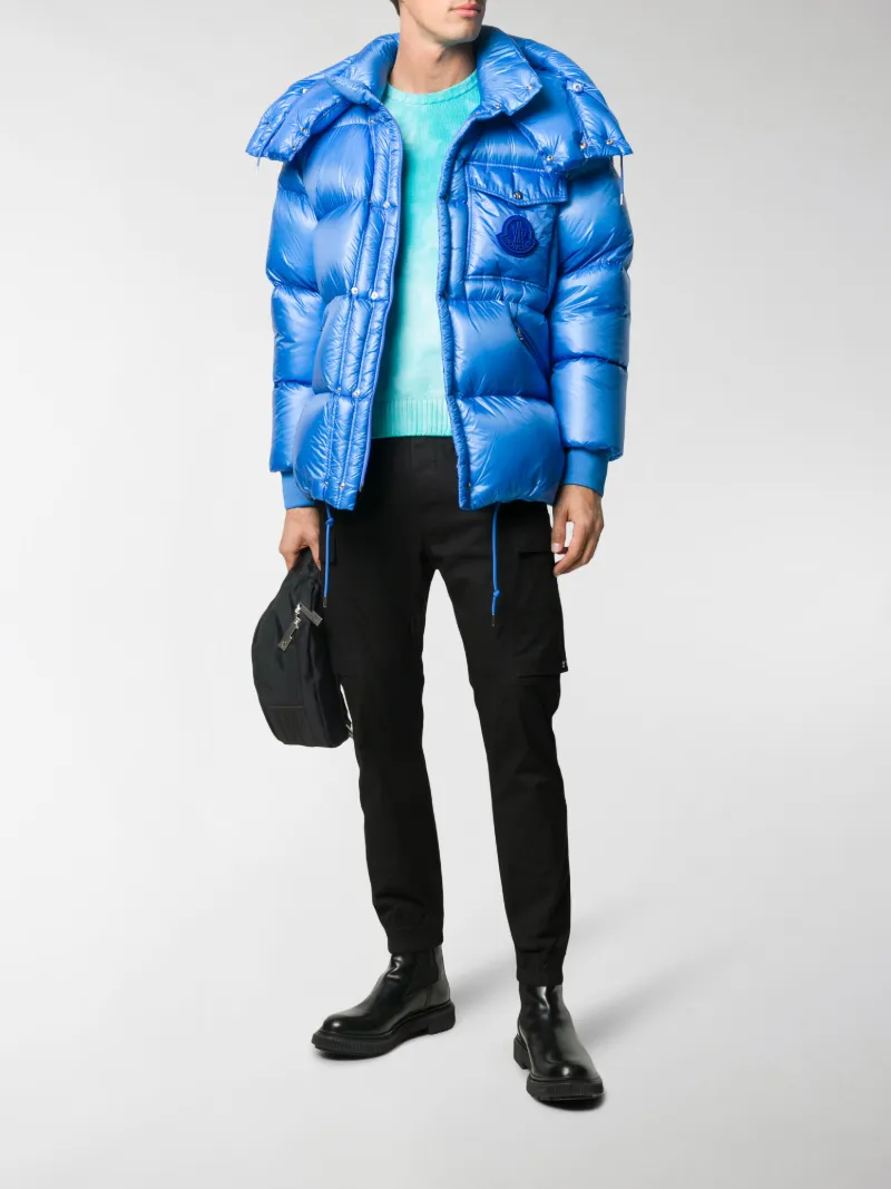 moncler hooded padded jacket