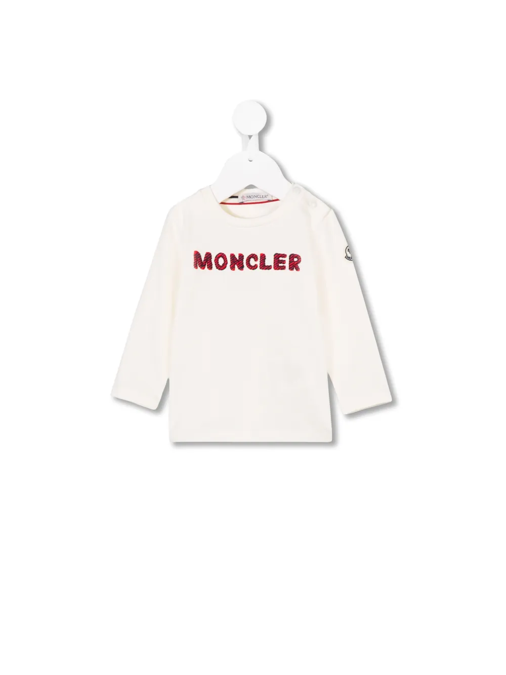 moncler logo embroidered sweatshirt