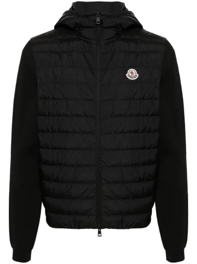 Moncler knit hooded down jacket online