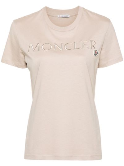 Moncler logo-embroidered cotton T-shirt | Eraldo.com TV