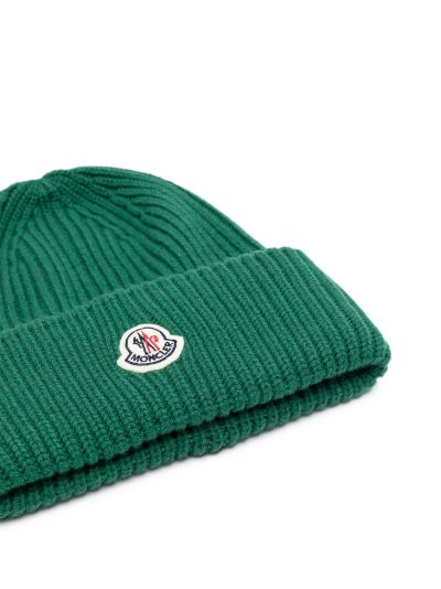 Green store moncler beanie