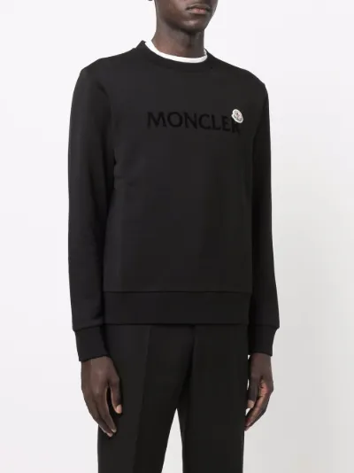 moncler logo patch sweatshirt