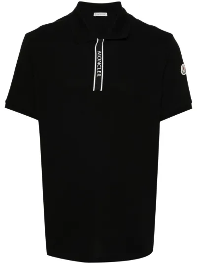 Black moncler cheap polo shirt