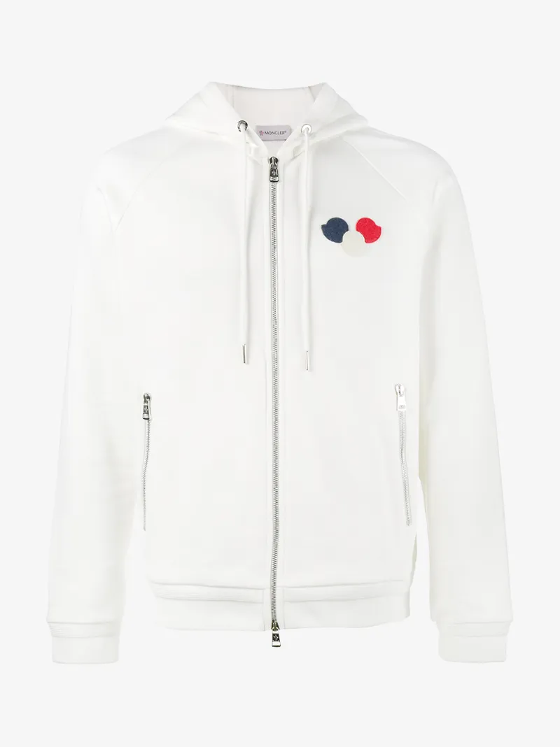 moncler white zip hoodie moncler white zip hoodie