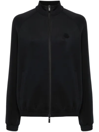 Moncler logo patch zip up sweatshirt Eraldo FR