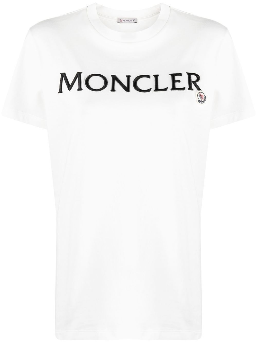 Moncler Logo-patch Cotton-jersey T-shirt In Multi-colored