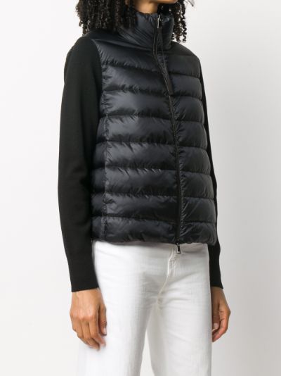 moncler panelled puffer jacket