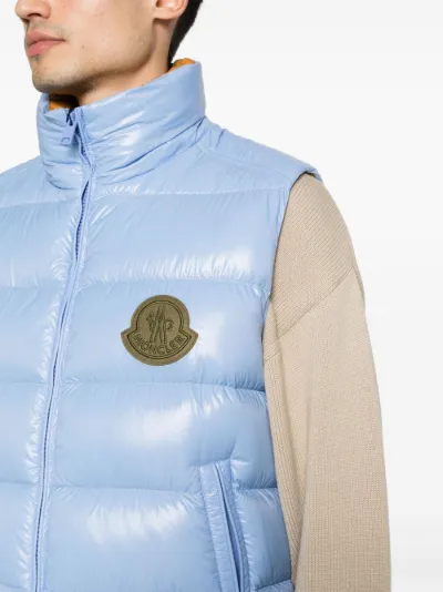 Moncler blue hot sale gilet