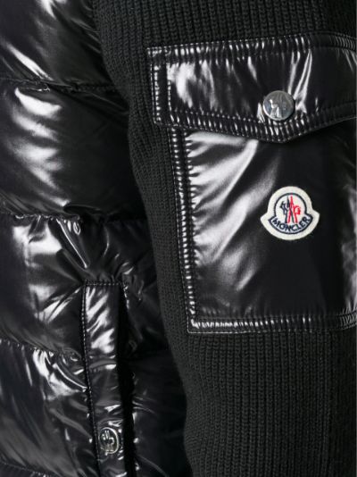 Moncler ribbed best sale sleeve padded jacket