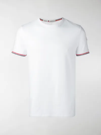 Moncler - stripe detail sleeve T-shirt