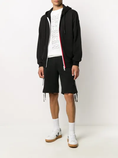 moncler striped zip jacket