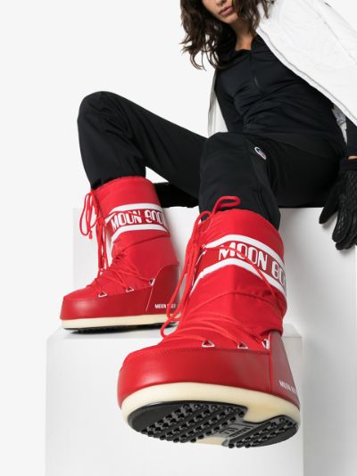 Moon Boot red classic icon snow boots 