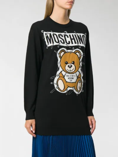 Moschino Abito maglia Teddy Bear nero | MODES