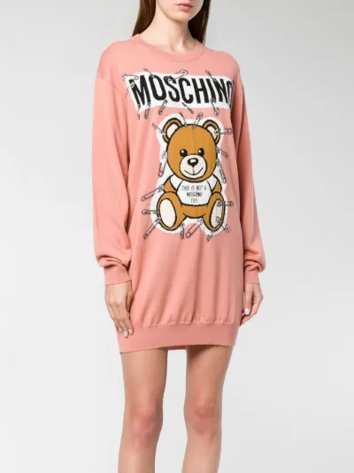 Moschino Abito maglia Toy Bear rosa | MODES